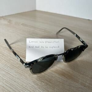 NWOT Krewe Franklin Sunglasses FRAMES ONLY Multicolor Blue Gray Brown 49-21